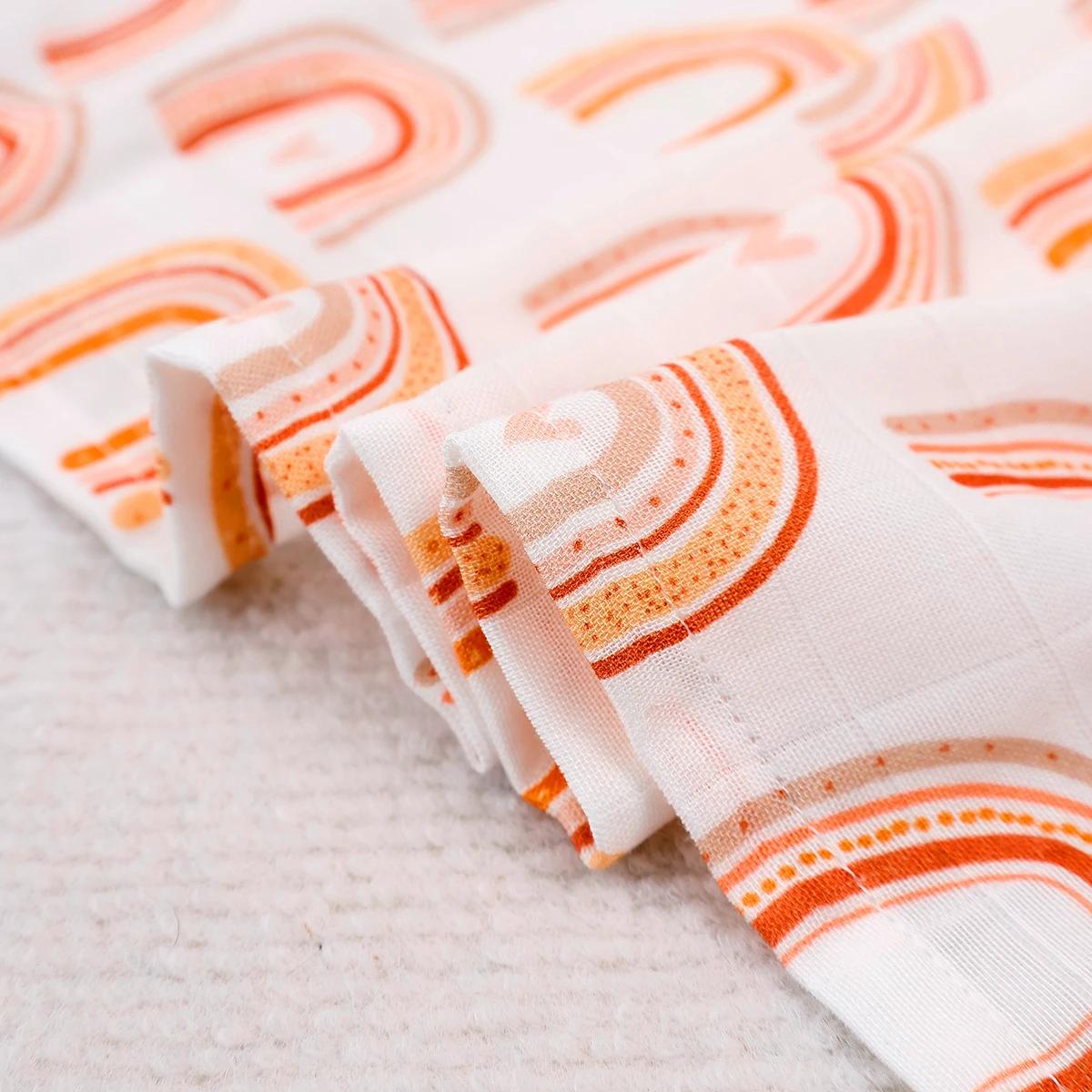 Couvertures bébé bambou coton 5 pièces 60x60cm - Mousseline super douce multi-usage rot tissu