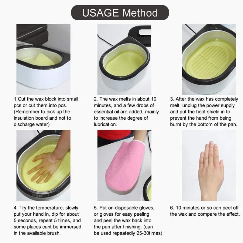 Chauffe-masque à la paraffine pour les mains et les pieds, kit chauffant de bain, machine hydratante