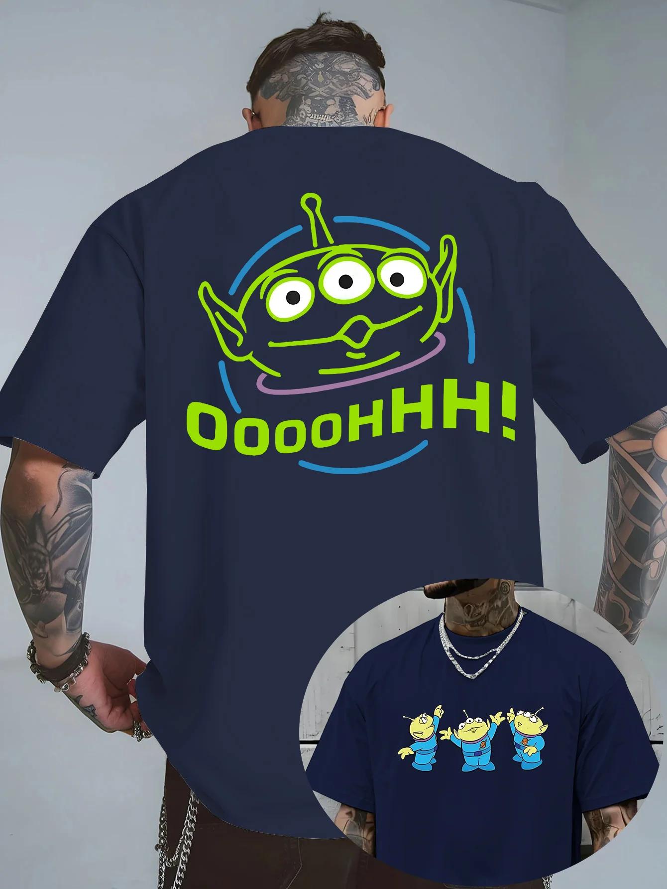 Disney film de dessin animé Toy Story Alien imprimé T-shirt 2026 hommes et femmes été nouvelle tenda