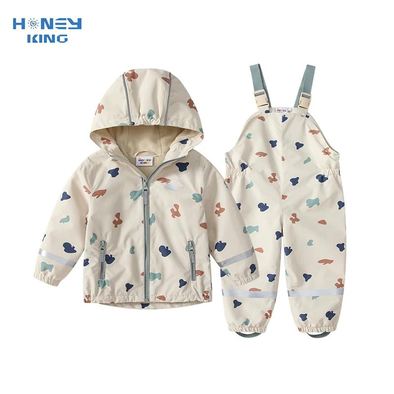 HONEYKING ensembles de vêtements pour enfants imperméable costume bébé salopette imperméable pantalo