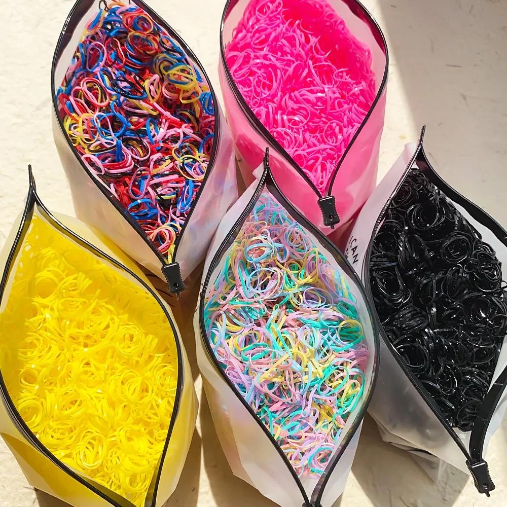500/1000 bébé filles coloré jetable élastique cheveux cravates bandeau enfant en bas âge élastique p