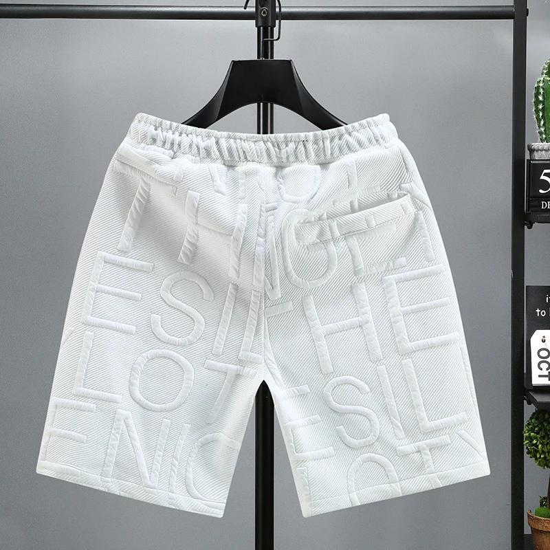 Short tricoté pour hommes, nouvelle mode, confortable, taille élastique, vêtements, pantalon court r