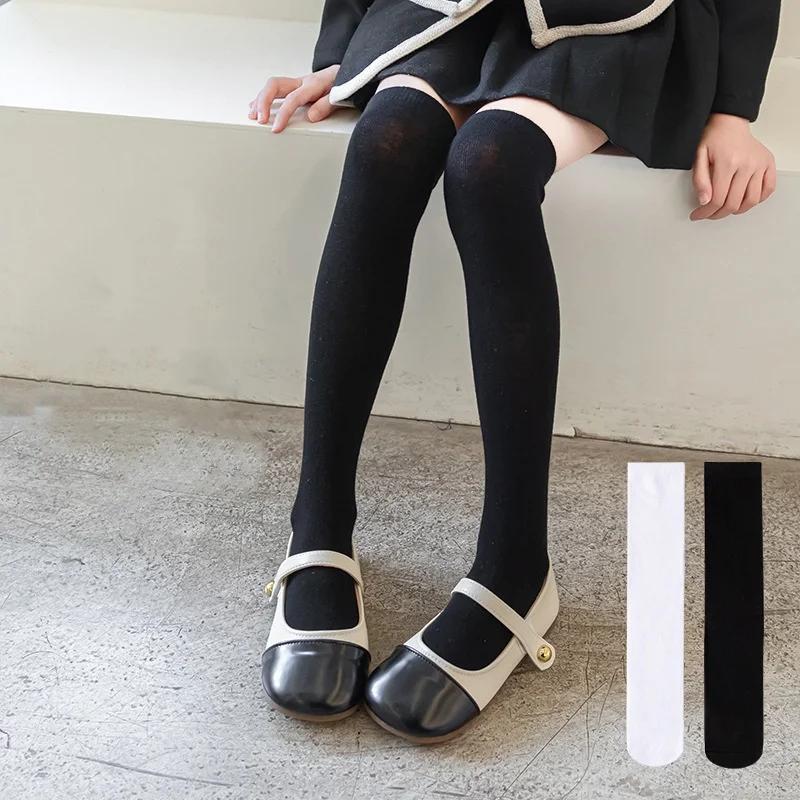 Chaussettes pour enfants pour filles chaussettes longues hautes blanches pour garçons chaussettes de