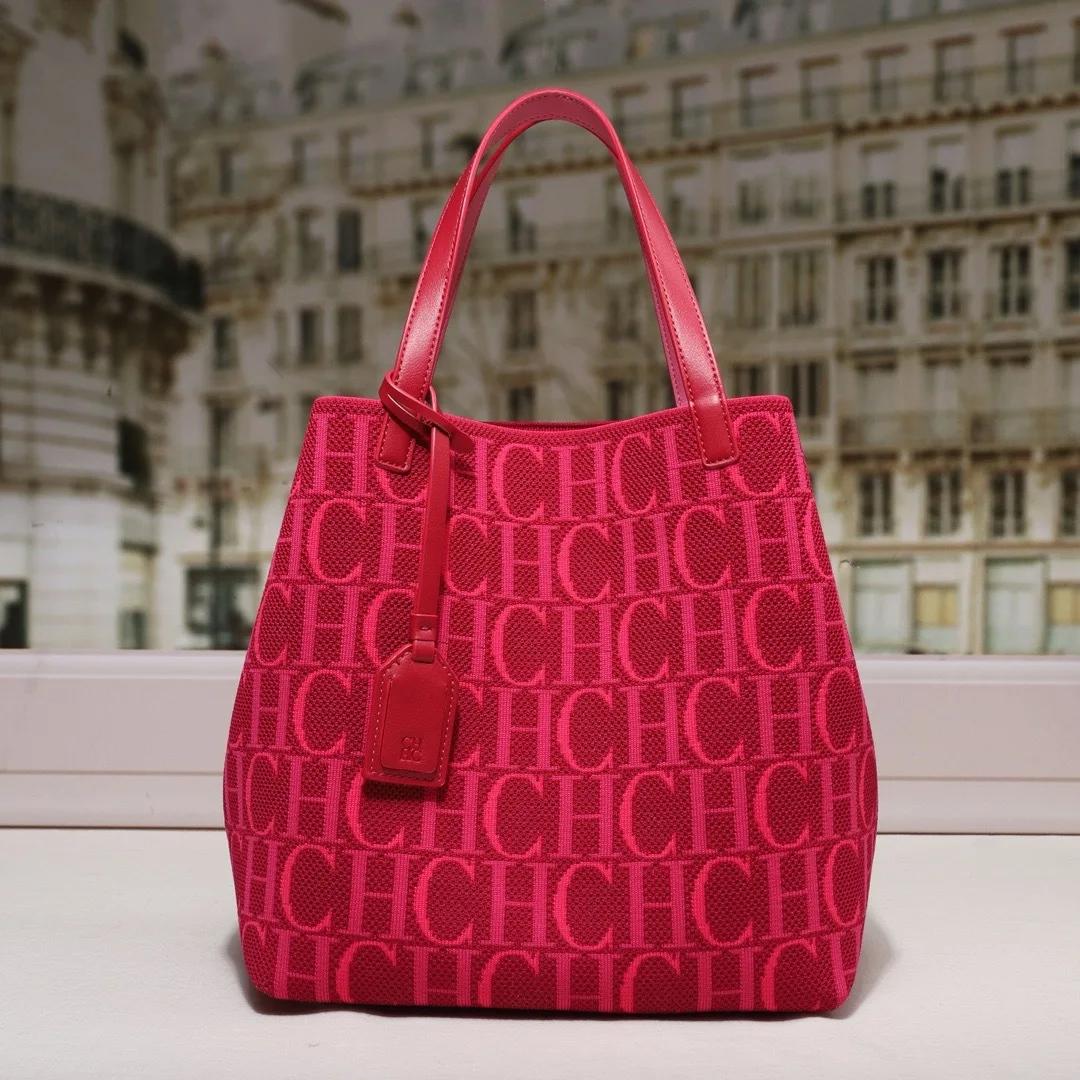 Sac à main pour femme avec imprimé lettre CH, tendance, polyvalent, grande capacité, sac bandoulière