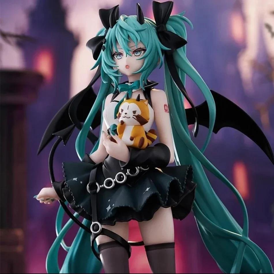 19cm Anime petit diable Hatsune Miku fait à la main petit raton laveur Miku ange foncé fait à la mai
