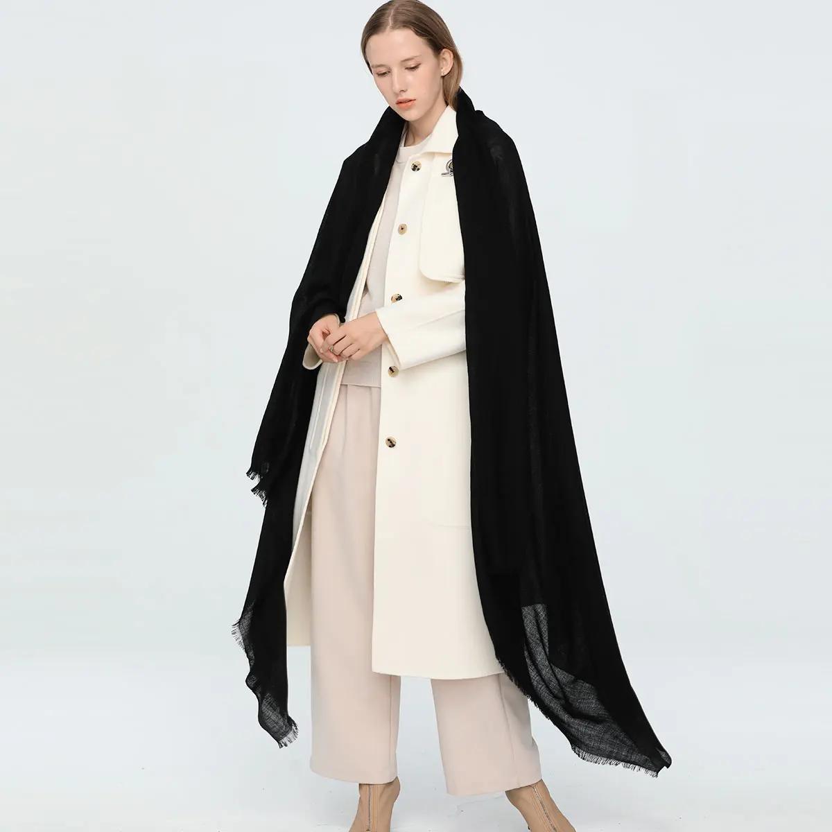Bufanda-Écharpe en cachemire de marque de luxe pour hommes et femmes, écharpes en laine, grande tail
