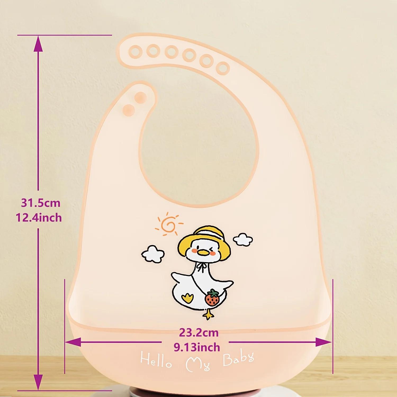 Bavoirs imperméables pour bébé, mignon dessin animé imprimé d'animaux, bavoir pour enfants, fille et