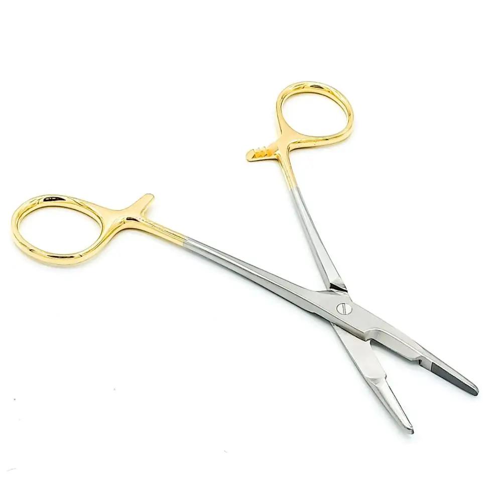 Pince de poignée dorée multifonctionnelle, insert de support de voiture avec ciseaux, 12.5cm, 14cm