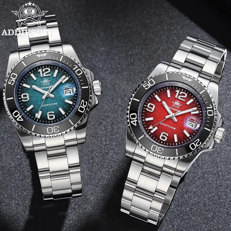 ADDIESDIVE 2025 nouvelle montre pour hommes plongée 41mm montre-bracelet à Quartz 200m étanche lunet