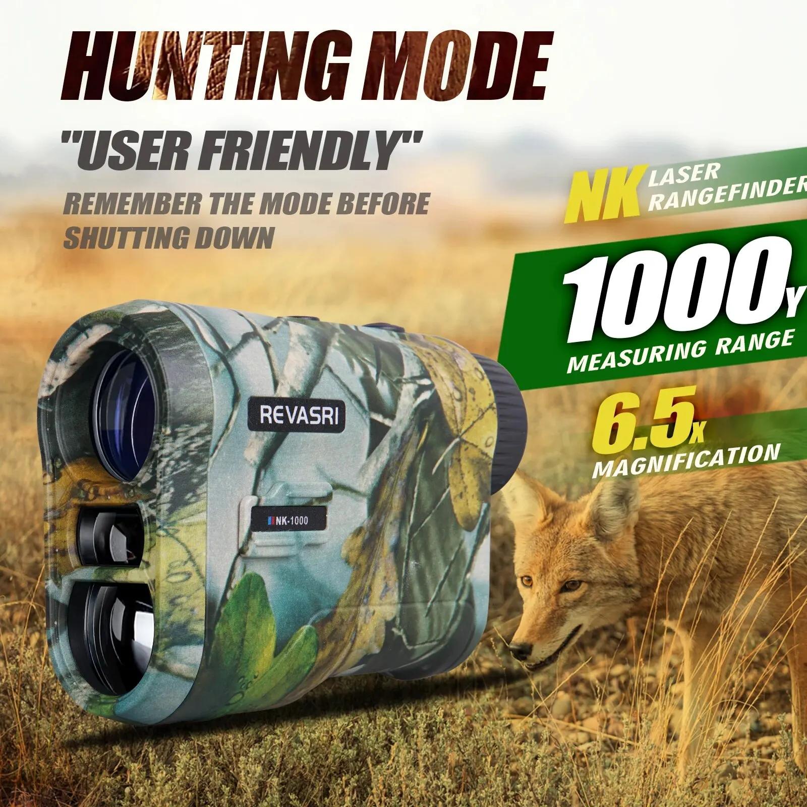 Télémètre laser de chasse REVASRI 1000 yards avec technologie d'acquisition de cible et rechargeable