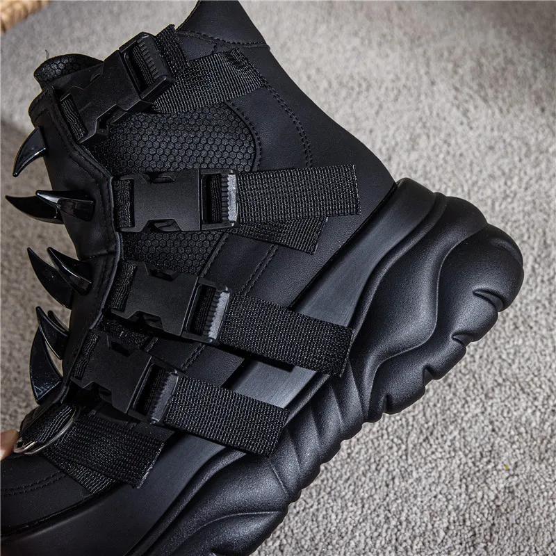 2025 nouvelles femmes Punk Rivet Muffin plate-forme sport rétro Rivets bottes courtes en métal lourd
