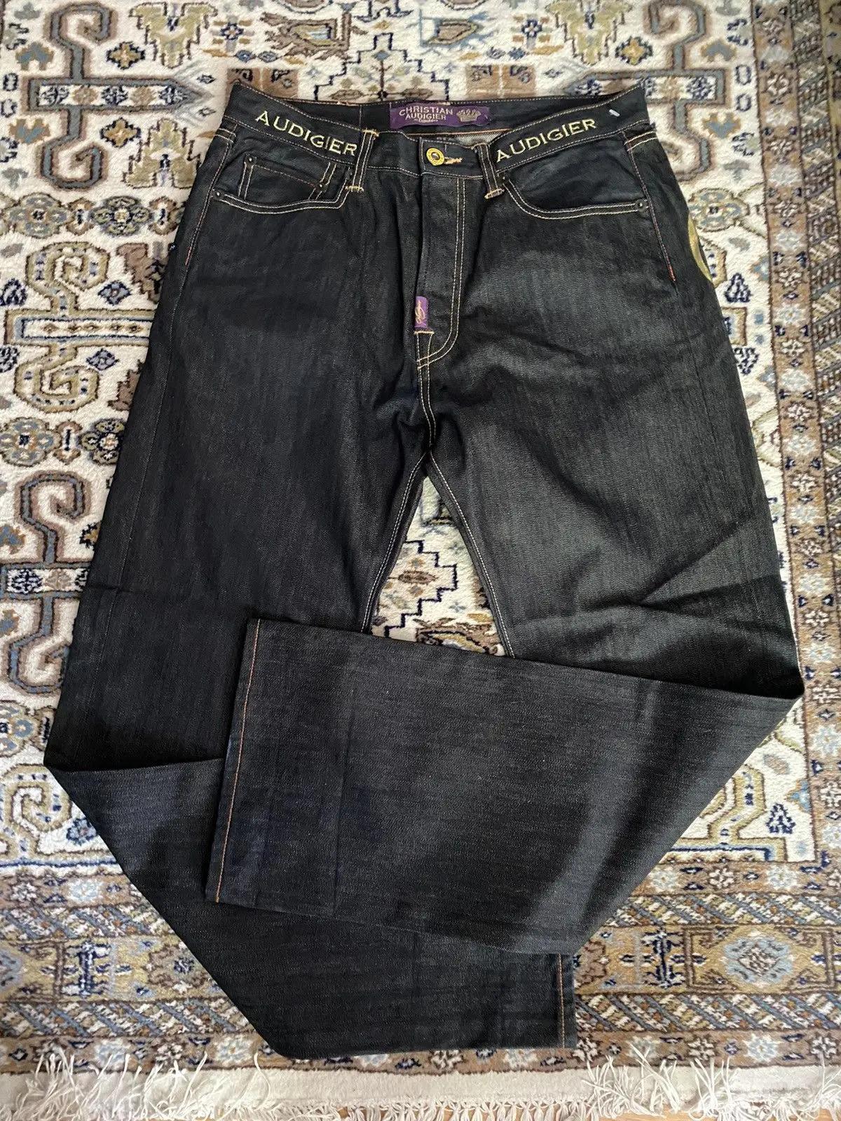 Jean décontracté vintage années 2000 avec motif Statue de la Liberté et diamants, taille haute, coup