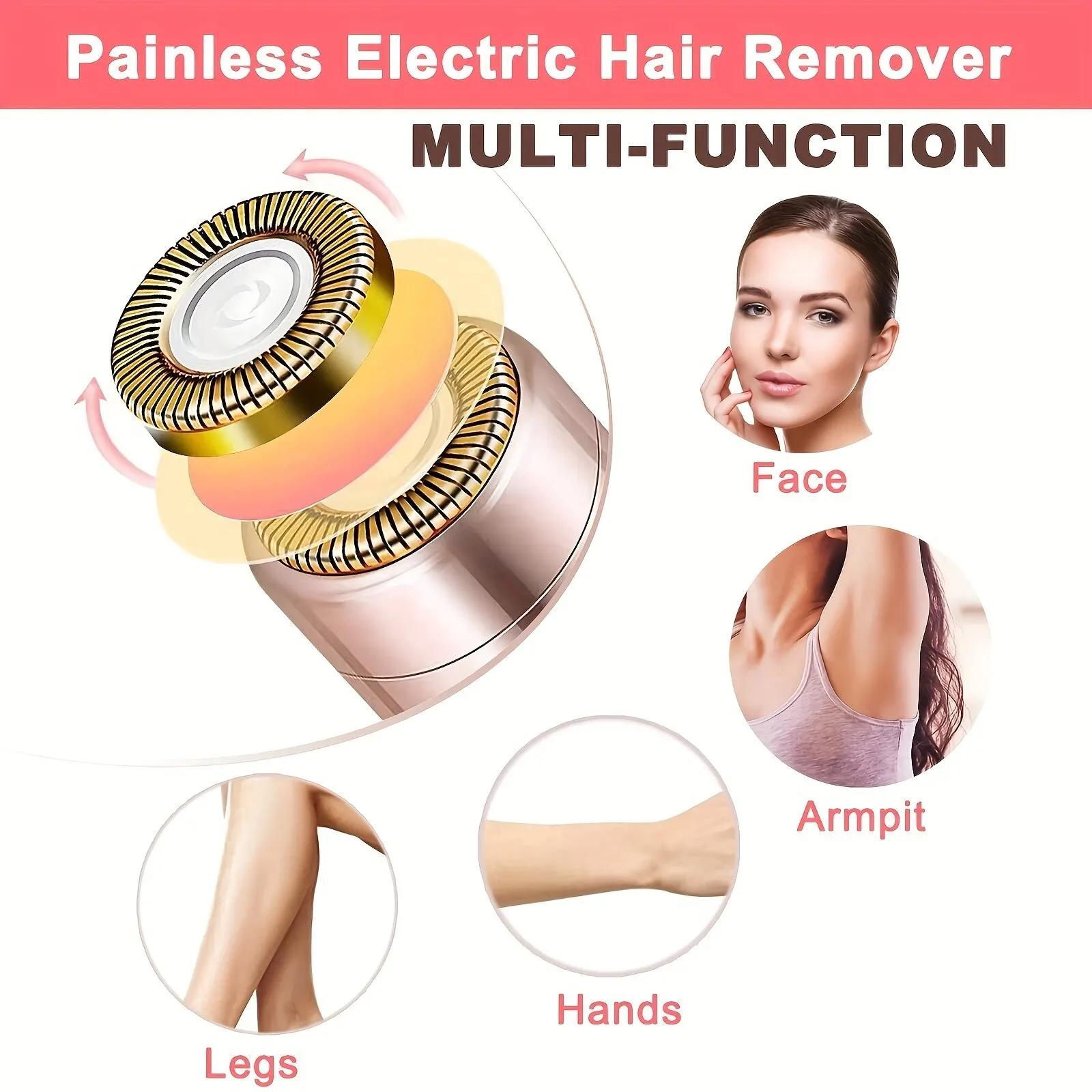 Épilateur électrique portable en forme de rouge à lèvres pour femmes, indolore et efficace, épilatio