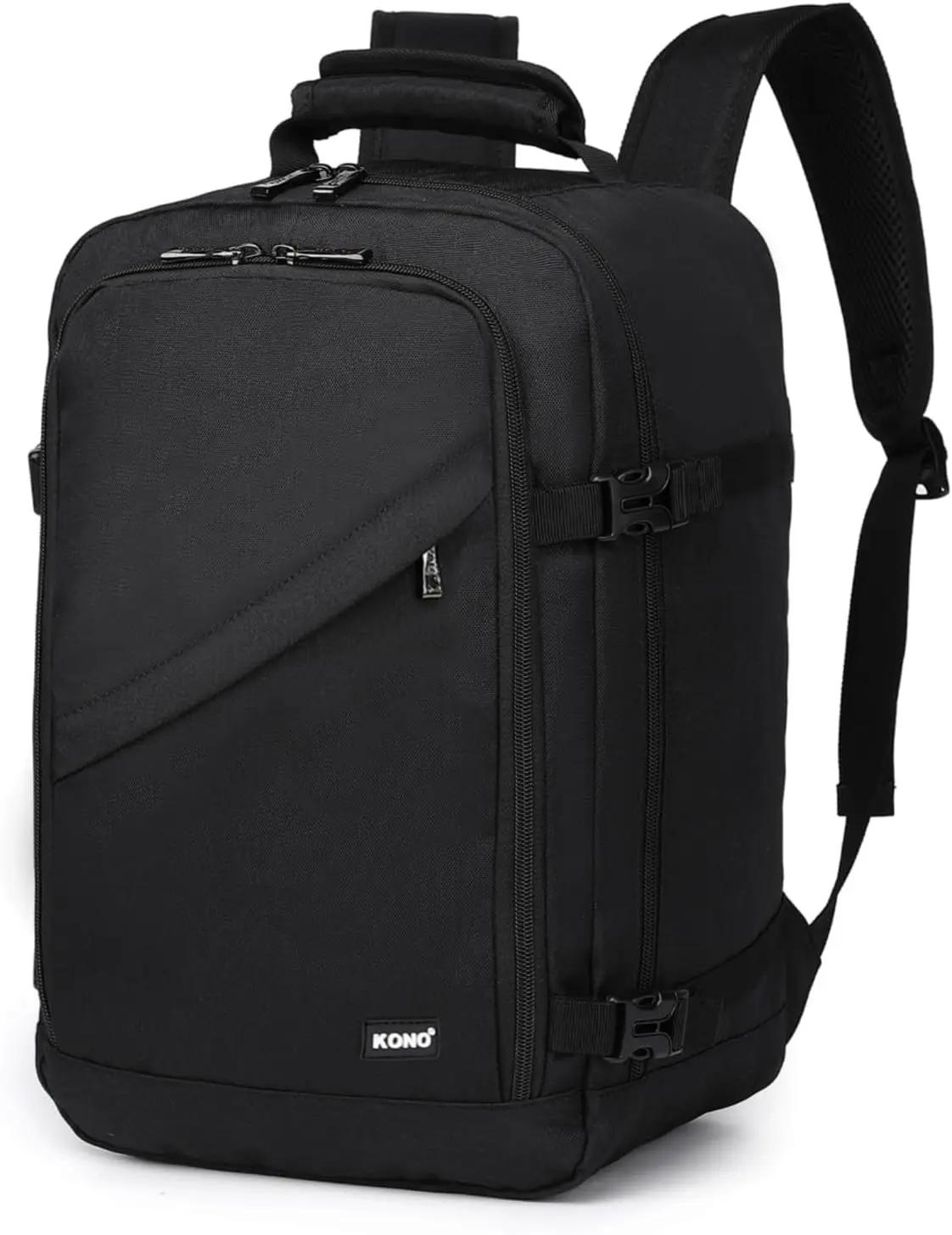 Sac de cabine KONO 40x20x25cm GRS, sac à dos de 20L pour bagage à main Ryanair sous le siège, en pol