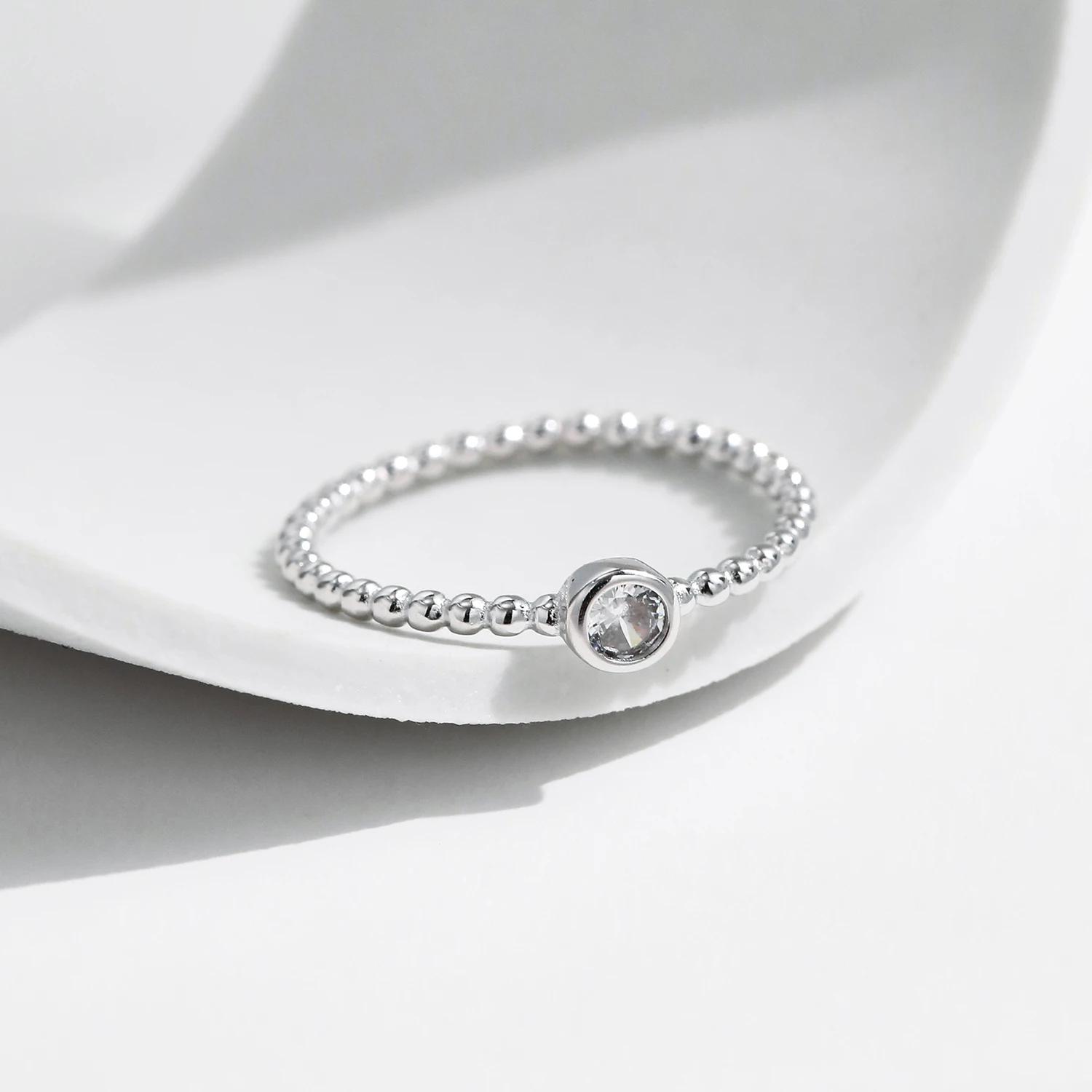 MODIAN – bague Moissanite en argent Sterling 925, perles, bagues empilables à la mode pour femmes, b