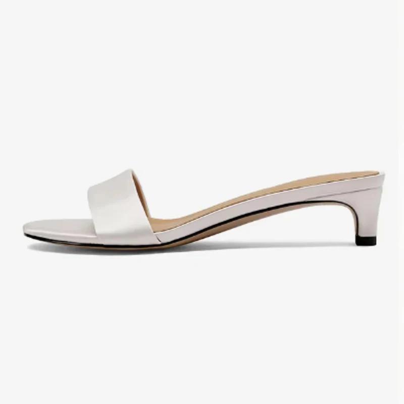JOZHAMTA 2026 Nouvelles Sandales à Talon Moyen en Cuir Véritable pour Femme, Tailles 34-43, Idéales