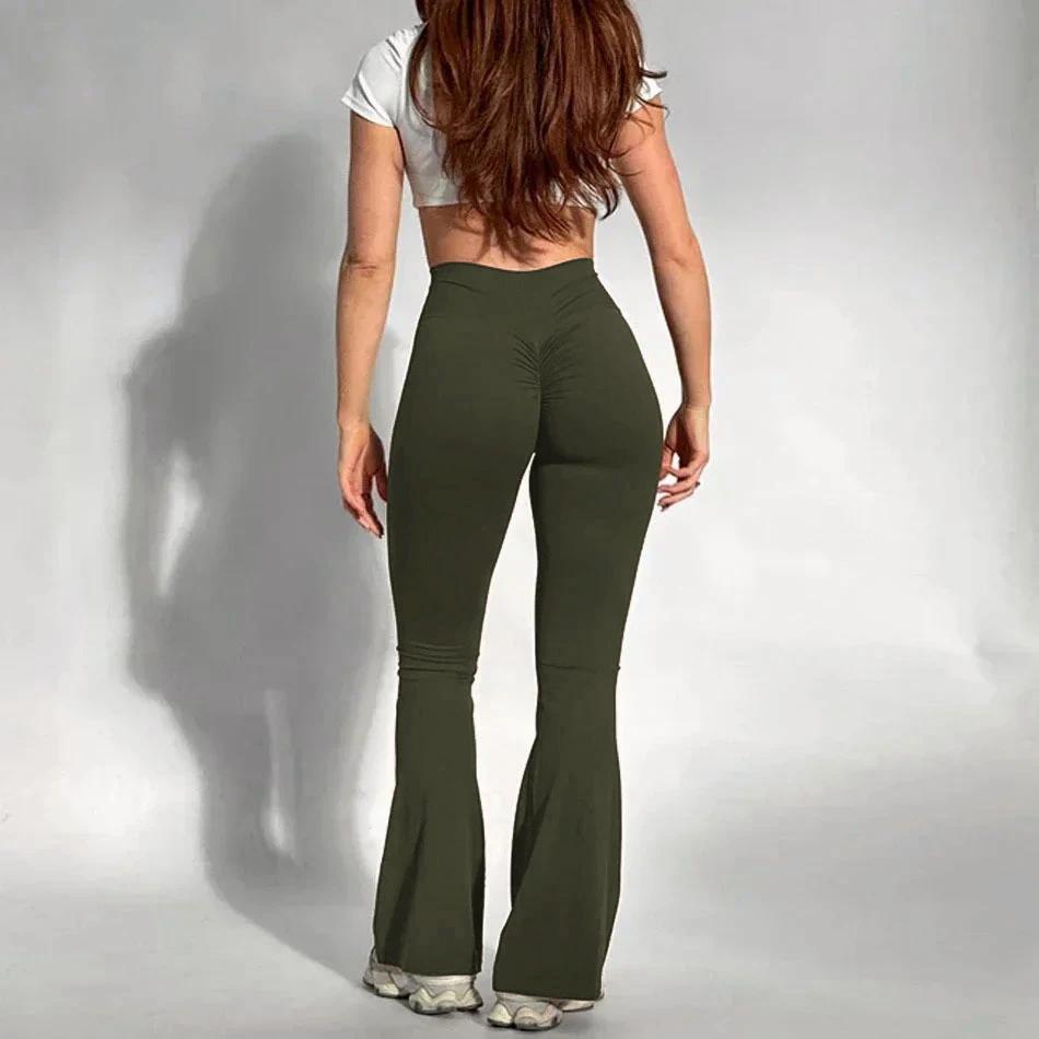Taille haute entraînement Yoga Leggings Fitness bout à bout Scrunch fesses sport pantalons de gymnas