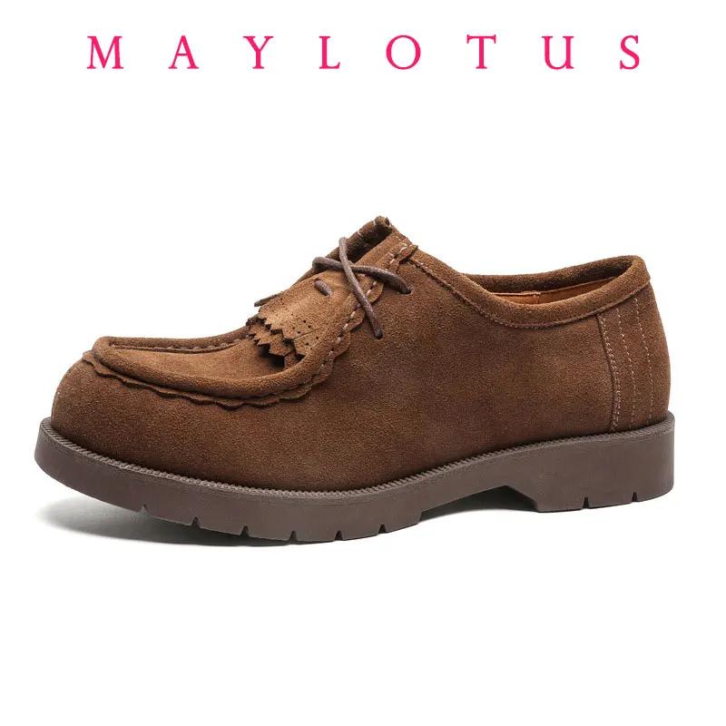 Chaussures en cuir décontractées faites à la main pour hommes, mocassins britanniques Vintage en dai