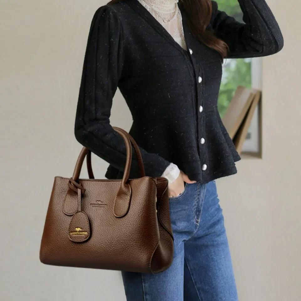Sacs à main pour femmes à 3 couches, sacs à bandoulière de luxe, sacs en cuir souple de haute qualit