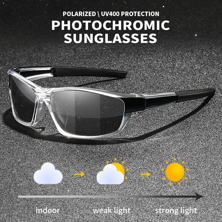 Lunettes de soleil polarisées photochromiques pour hommes et femmes, Vintage, pour pêche, cyclisme,