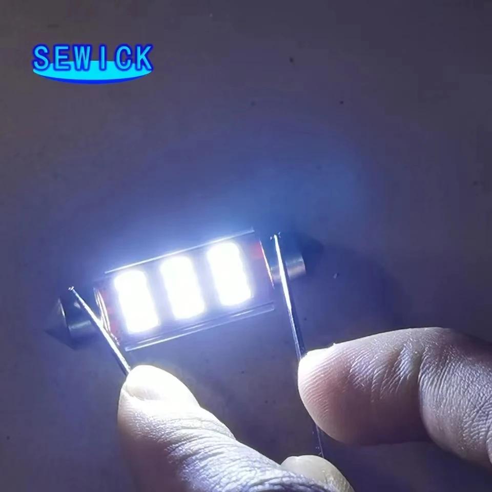 100 pièces feston C5W CANBUS sans erreur Auto lumière 12 SMD 4014 LED 31mm 36mm 39mm 41mm voiture in