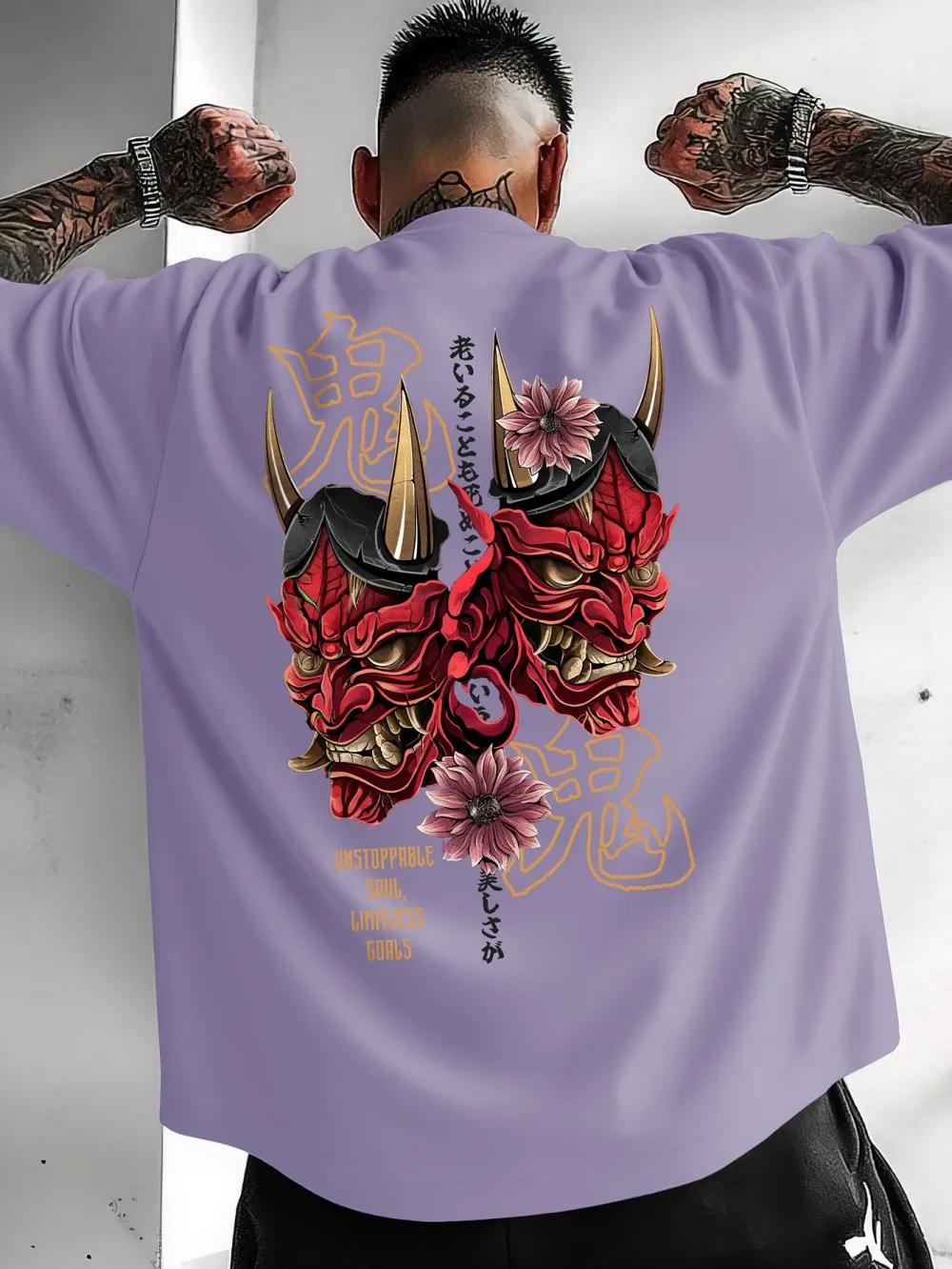 T-shirt col rond pour hommes, doux, confortable et respirant, imprimé fantôme d'été, à la mode, Styl