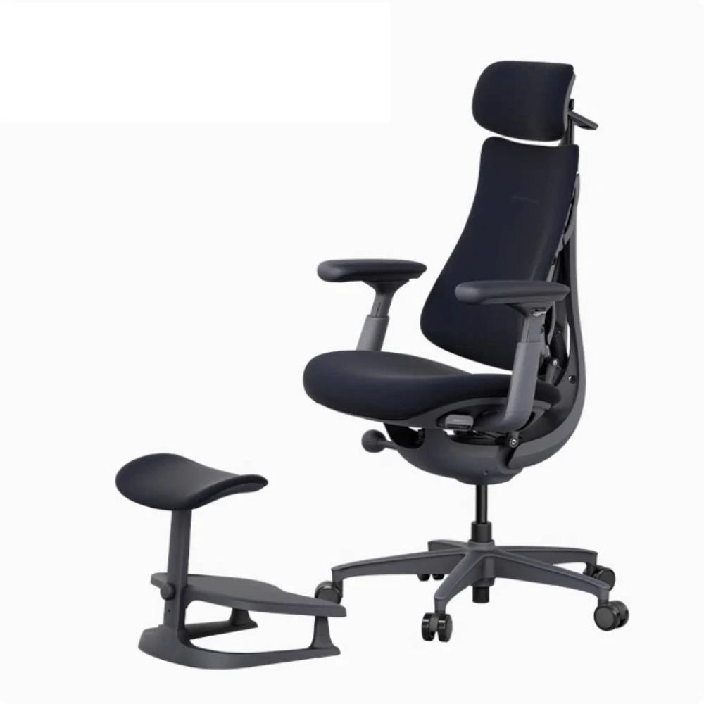 Chaise de bureau ergonomique pour ordinateur, chaise de gaming avec support lombaire, design réglabl