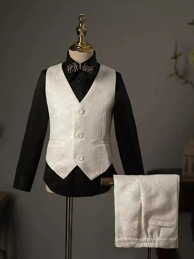 Costume de spectacle pour enfants, nouvelle collection, Design de perles à paillettes, robe de soiré
