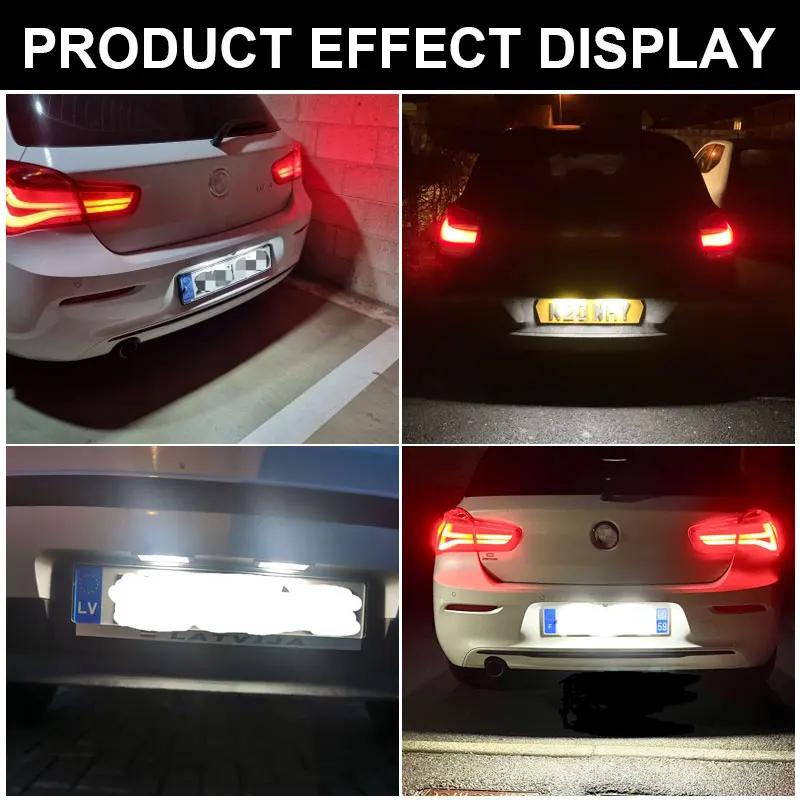 2x feux de plaque d'immatriculation à LED blancs SMD, adaptés pour BMW E81 E87 F20 F21 E63 E64 F06 F