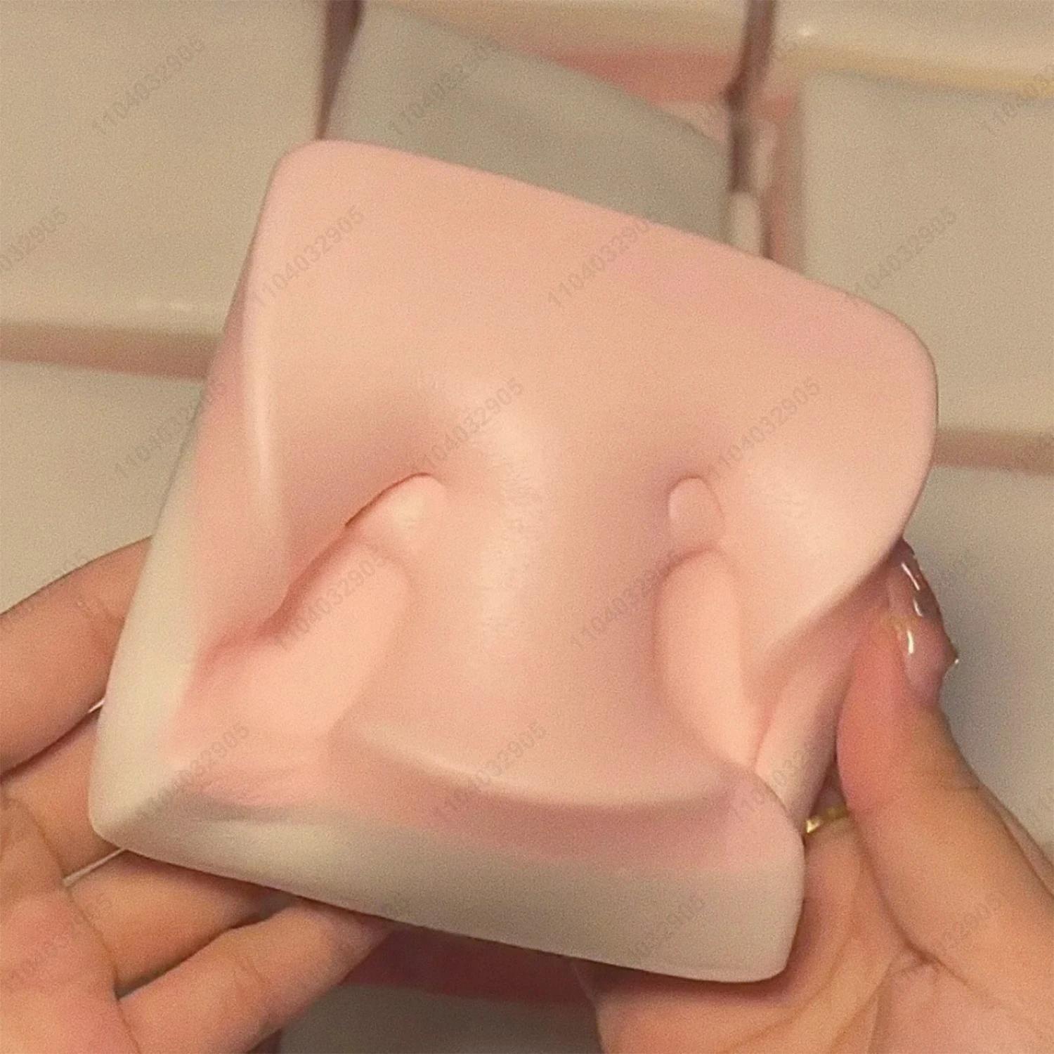 Gâteau de riz collant Double face Squishy rose gâteau de riz à montée lente Squishy gâteau à rebond