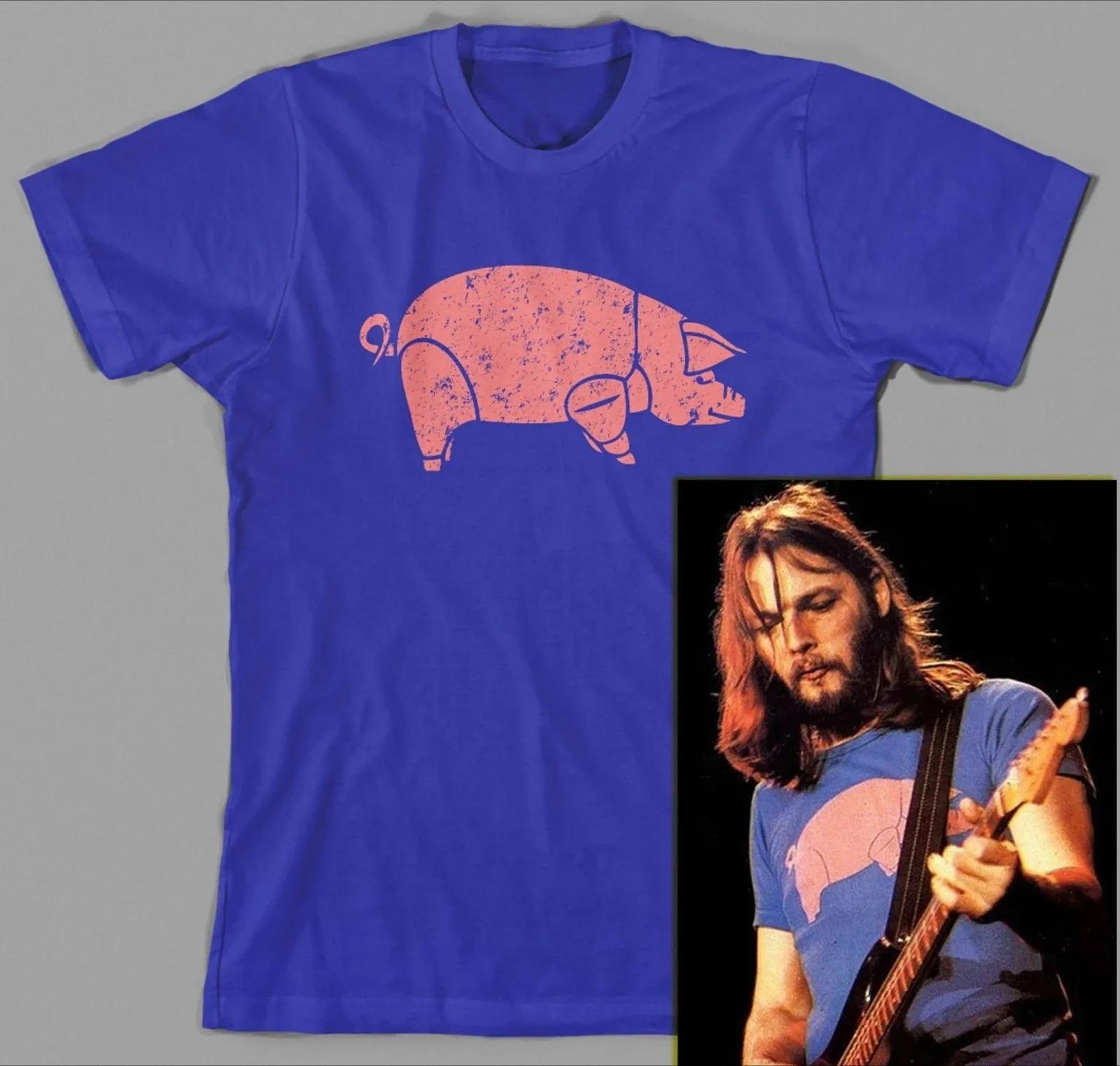 Rétro Y2K hauts cochon rose Floyd animaux t-shirt porté par 1977 le mur Syd Barett luxe haut de gamm