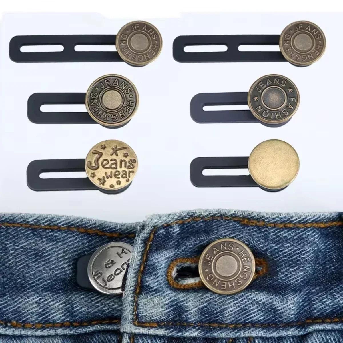 Extensions de boutons pour jeans et pantalons, 6 pièces, extension d'attente universelle pour femmes