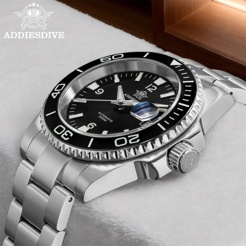 ADDIESDIVE nouvelle montre de plongée cadeau hommes 8215 automatique saphir AR revêtement verre céra