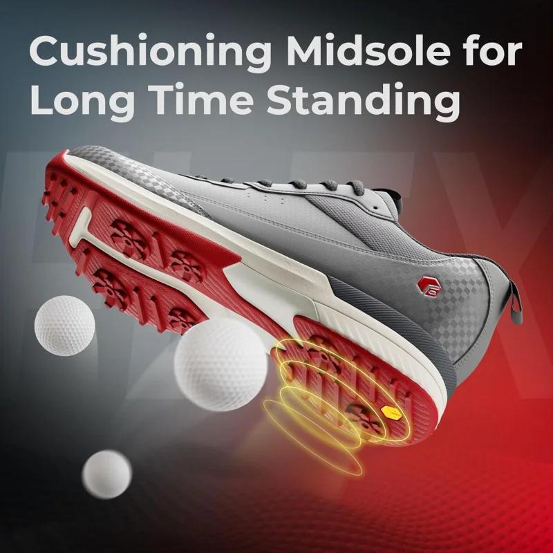 Chaussures de golf larges FitVille pour hommes, chaussures de golf professionnelles résistantes à l'