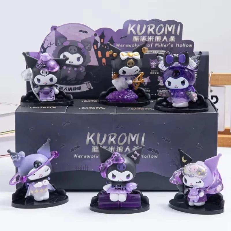 Sanrio boîte aveugle dessin animé Kuromi poupée chanceux Divination série Anime figurine modèle poup