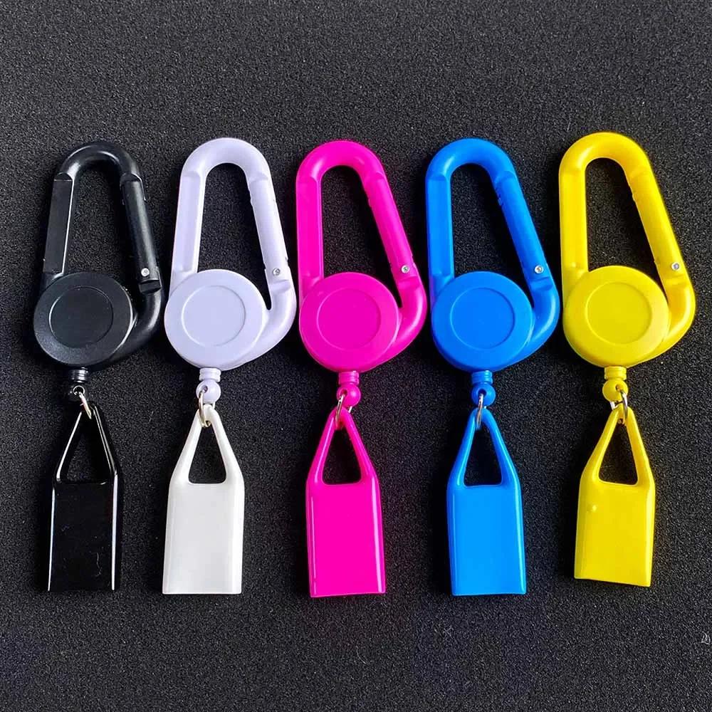 Lot de 10 étuis porte-briquet colorés avec clip, accessoire pour fumeurs, avec mousqueton rétractabl