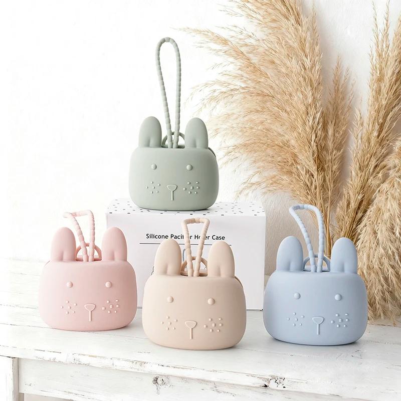 1pc bébé Silicone porte-sucette étui, 100% Silicone souple porte-mamelon conteneur boîte garder suce