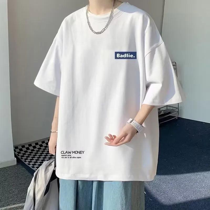 【Taille 8XL】 T-shirt décontracté pour hommes et adolescents, T-shirt américain Vintage avec lettres