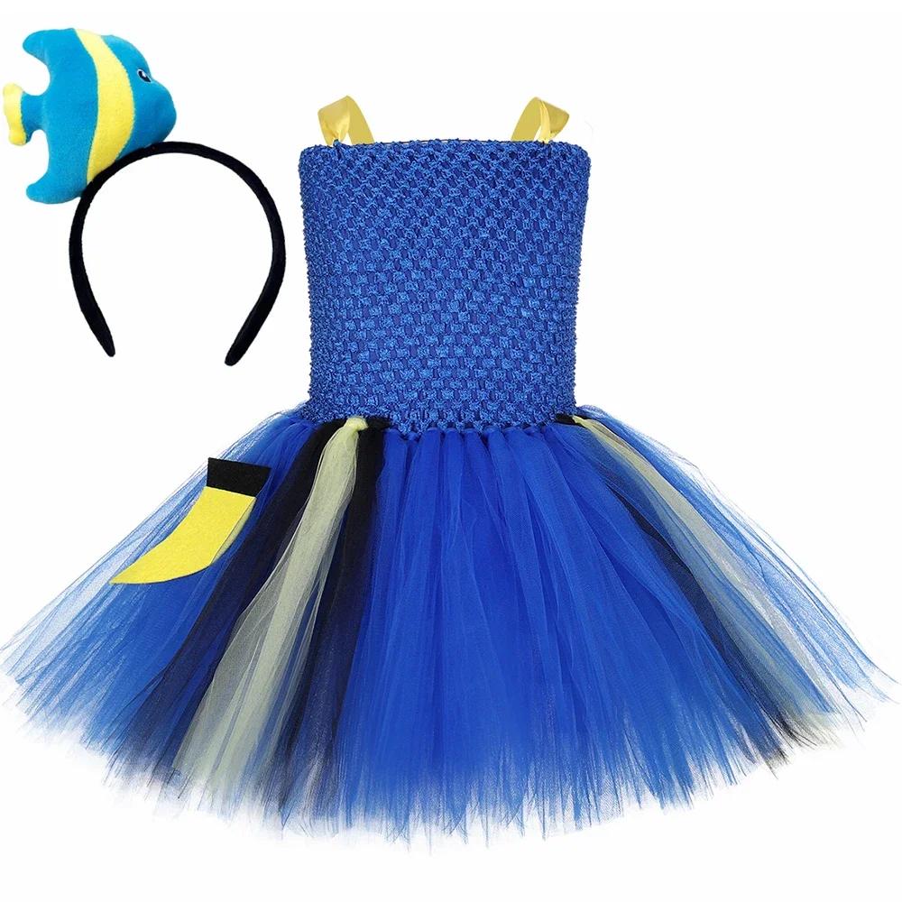 Clownfish Nemo Dory Tutu robe Costume filles fête d'anniversaire robes en Tulle poisson bleu habille