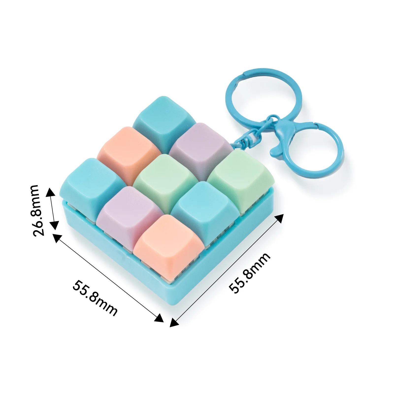 Porte-clés Tetris à neuf touches pour adulte, anti-Stress, jeu de clavier, jouet magique anti-Stress