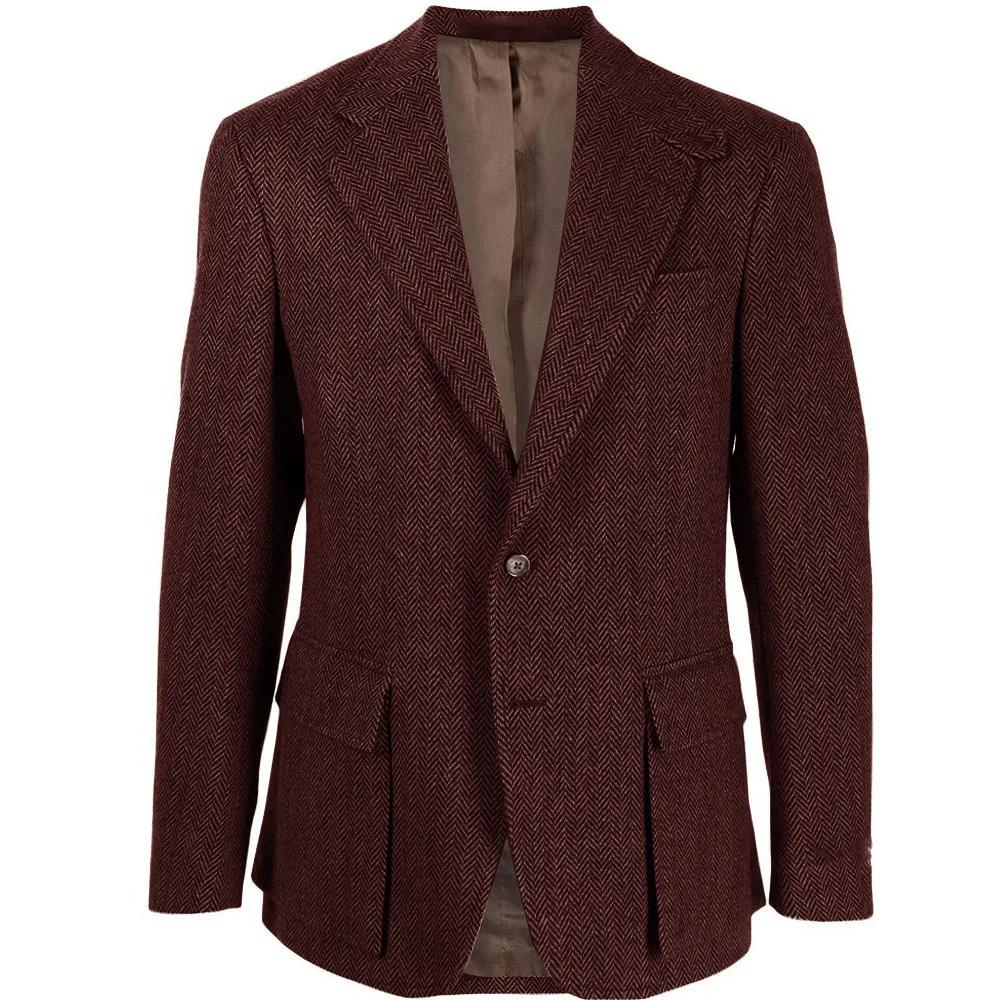 Élégant homme robe vestes hommes costume hommes nouvelle veste à chevrons affaires décontracté simpl