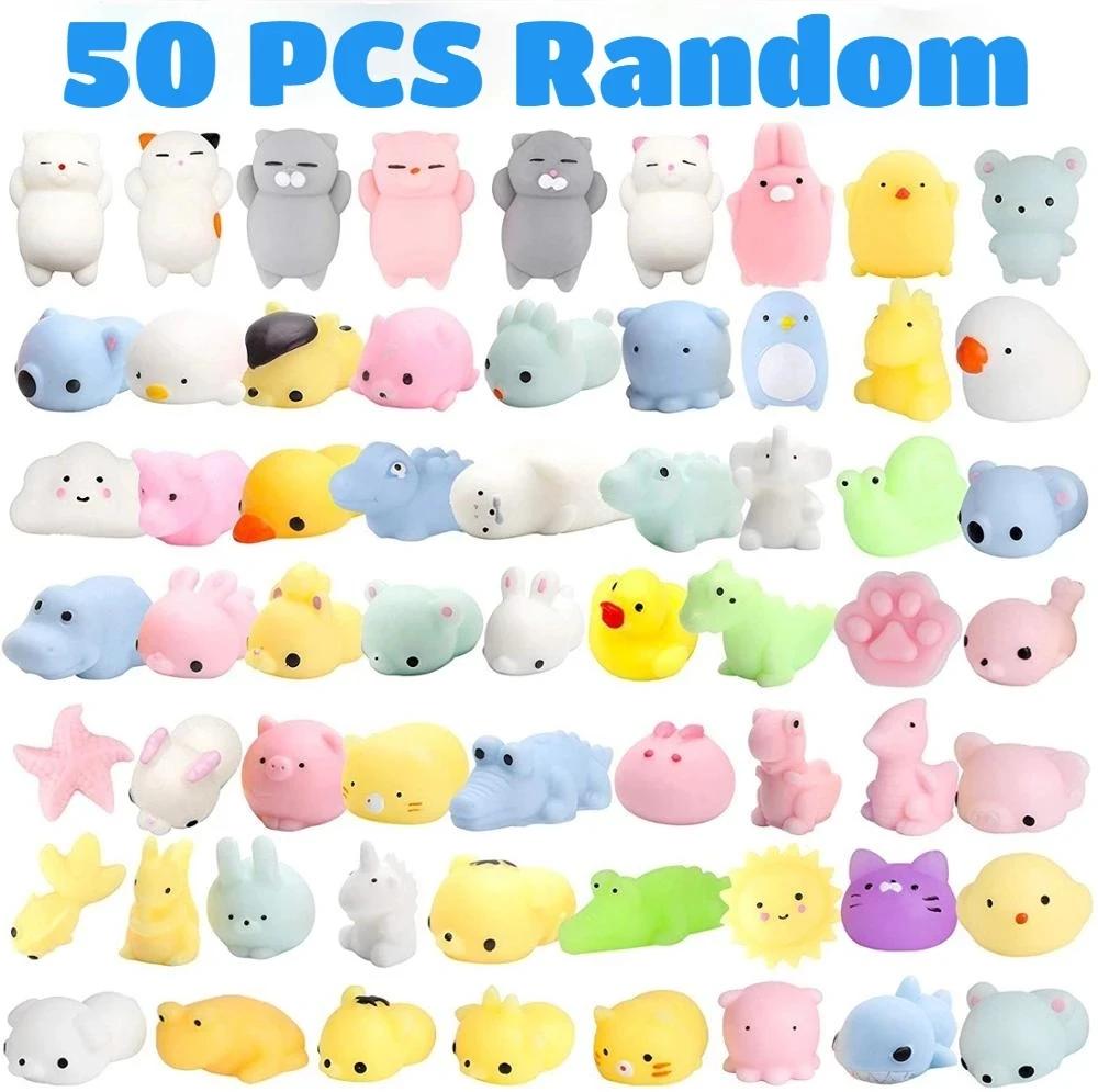 50-5 pièces Kawaii Squishies Mochi Anima jouets Squishy pour enfants balle anti-Stress presser cadea
