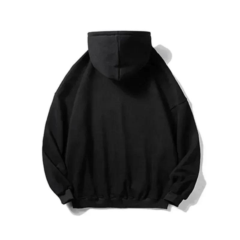 Sweat-shirt gothique imprimé foncé pour hommes, fermeture éclair, capuche, sport décontracté, veste