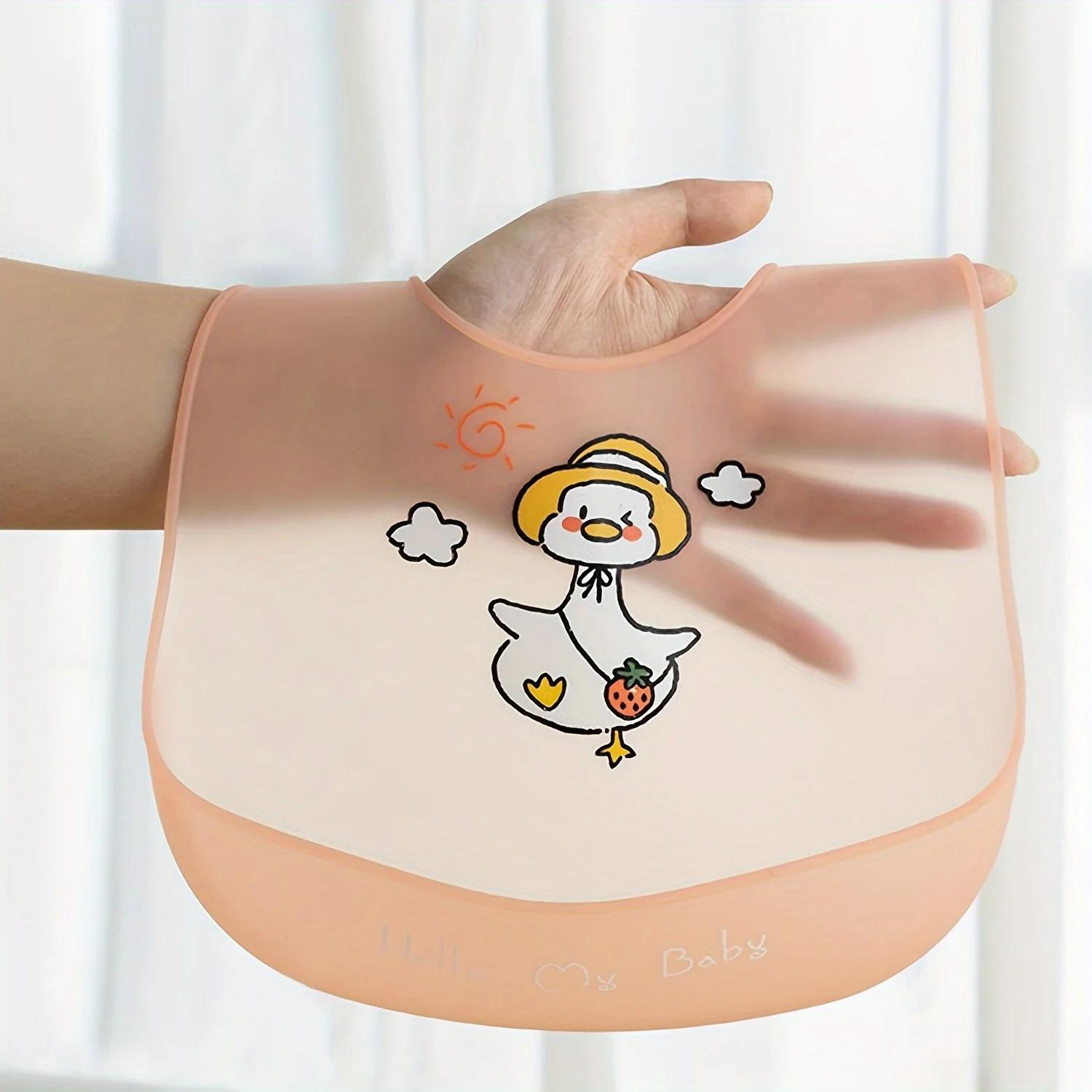 Bavoirs imperméables pour bébé, mignon dessin animé imprimé d'animaux, bavoir pour enfants, fille et