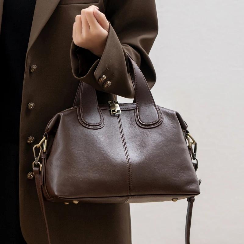 Sac à bandoulière en cuir souple de haute qualité pour femmes, nouveau design, sac à main en cuir de