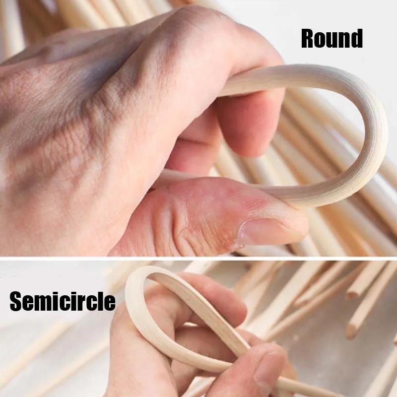 Bâton de canne naturel rond de 10 mètres, 2/3/4/5/6/7mm, véritable matériau de tissage de noyau de r