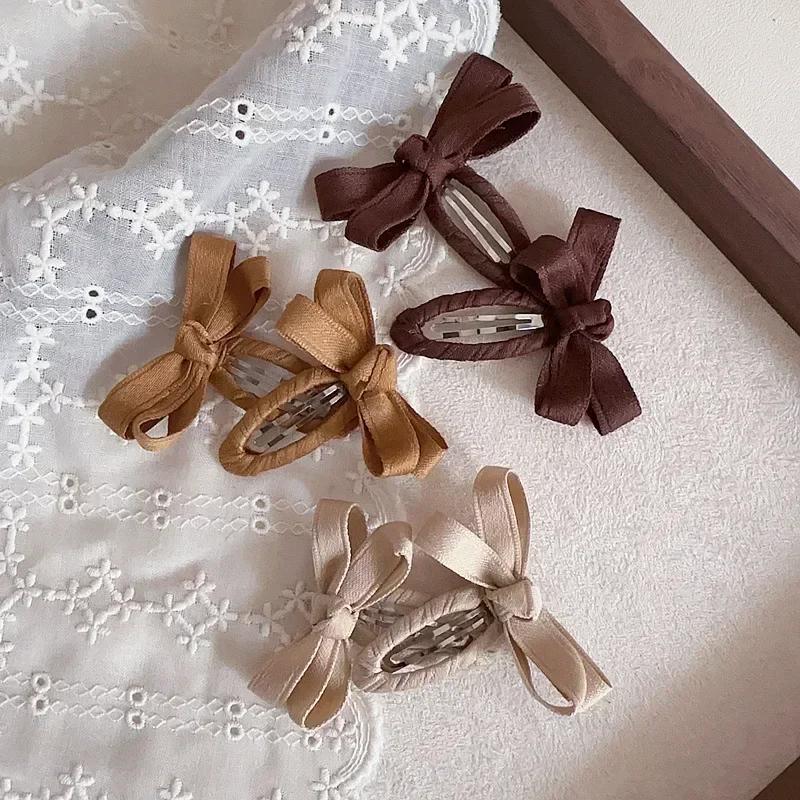 Pinces à cheveux pour bébé, nouvelle série de couleurs de feuilles d'automne et d'hiver, nœud de cei
