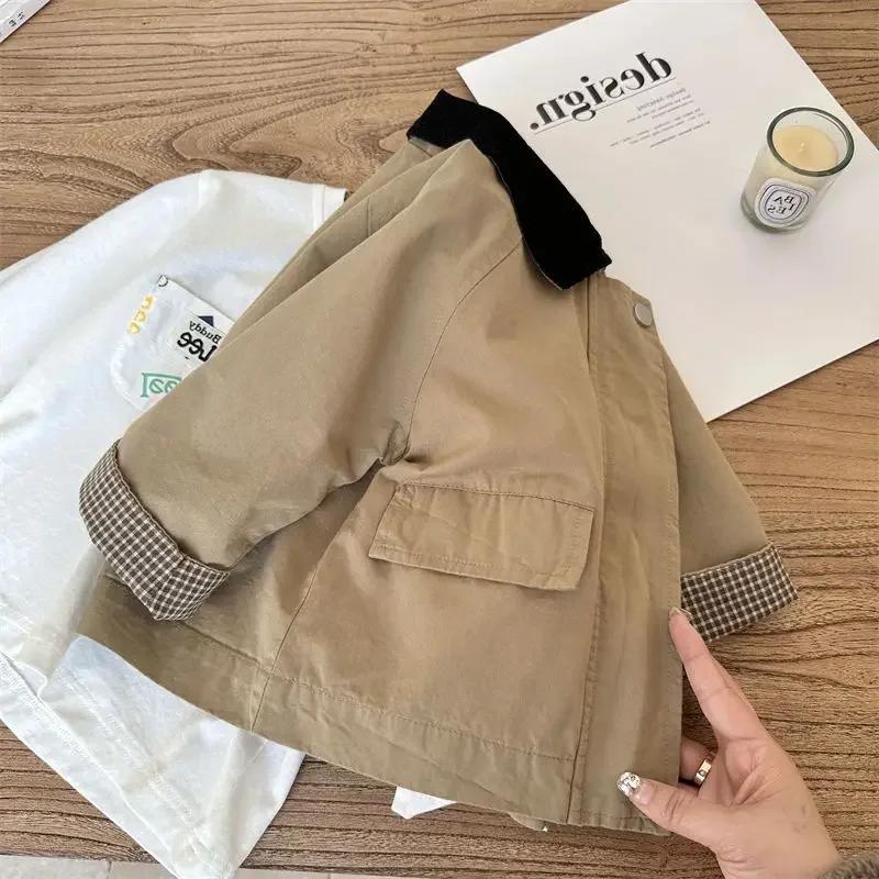 Coupe-vent pour enfants, nouveau Style coréen décontracté Baggy Simple, mode printemps-automne 2025