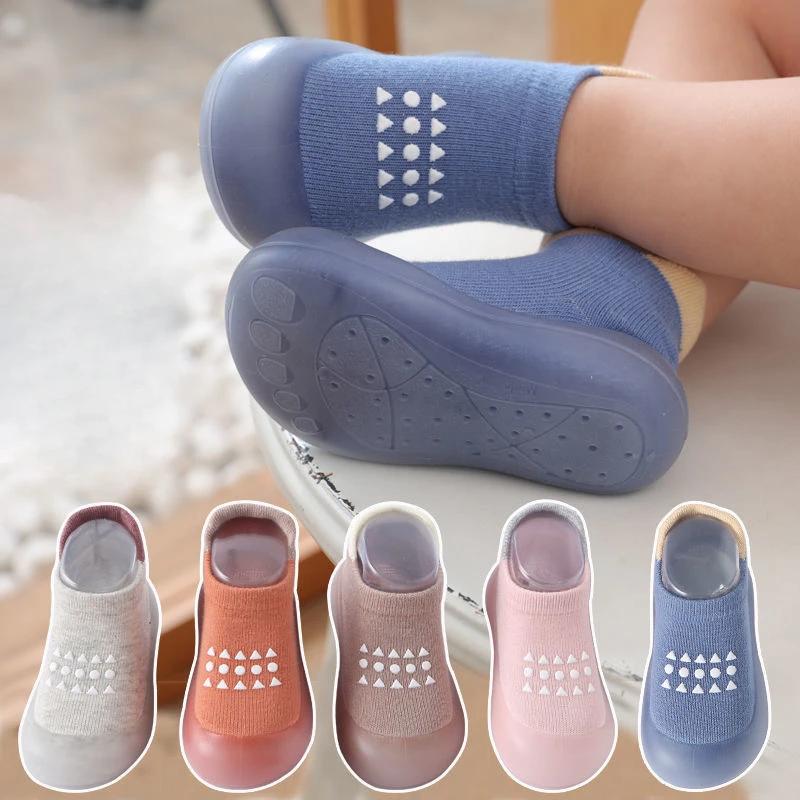 Chaussures d'été antidérapantes et respirantes en coton peigné pour enfants, chaussures à semelle so