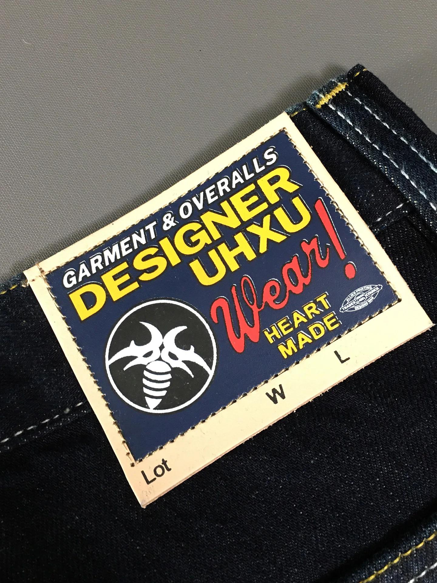 Jean en Denim brut lourd pour hommes, 2025 A/W, 100% coton, bleu, décontracté, droit, rigide, Non ex